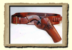 Straight gun belt and cross draw holster