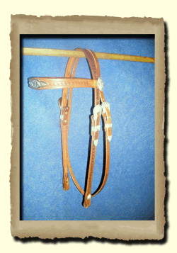 Silver mounted headstall