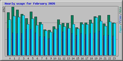 Hourly usage for February 2026