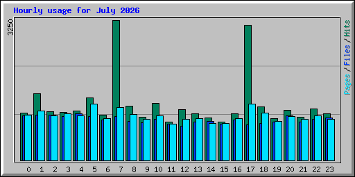 Hourly usage for July 2026
